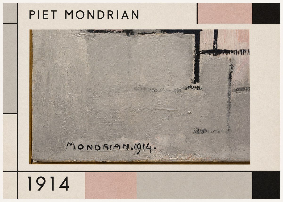 Piet Mondrian Composition 1914 No1 - Poster