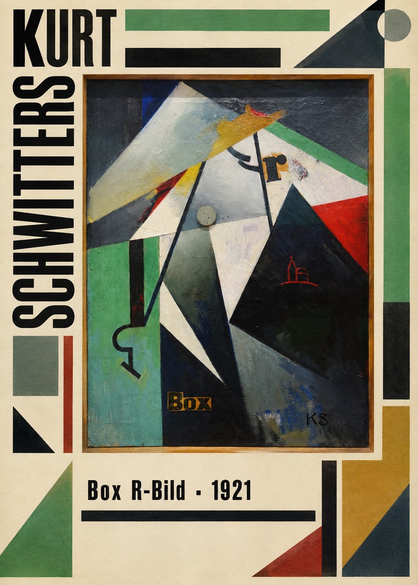 Kurt Schwitters Box R-bild No3 - Poster