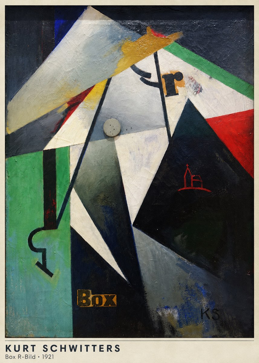 Kurt Schwitters Box R-bild No5 - Poster