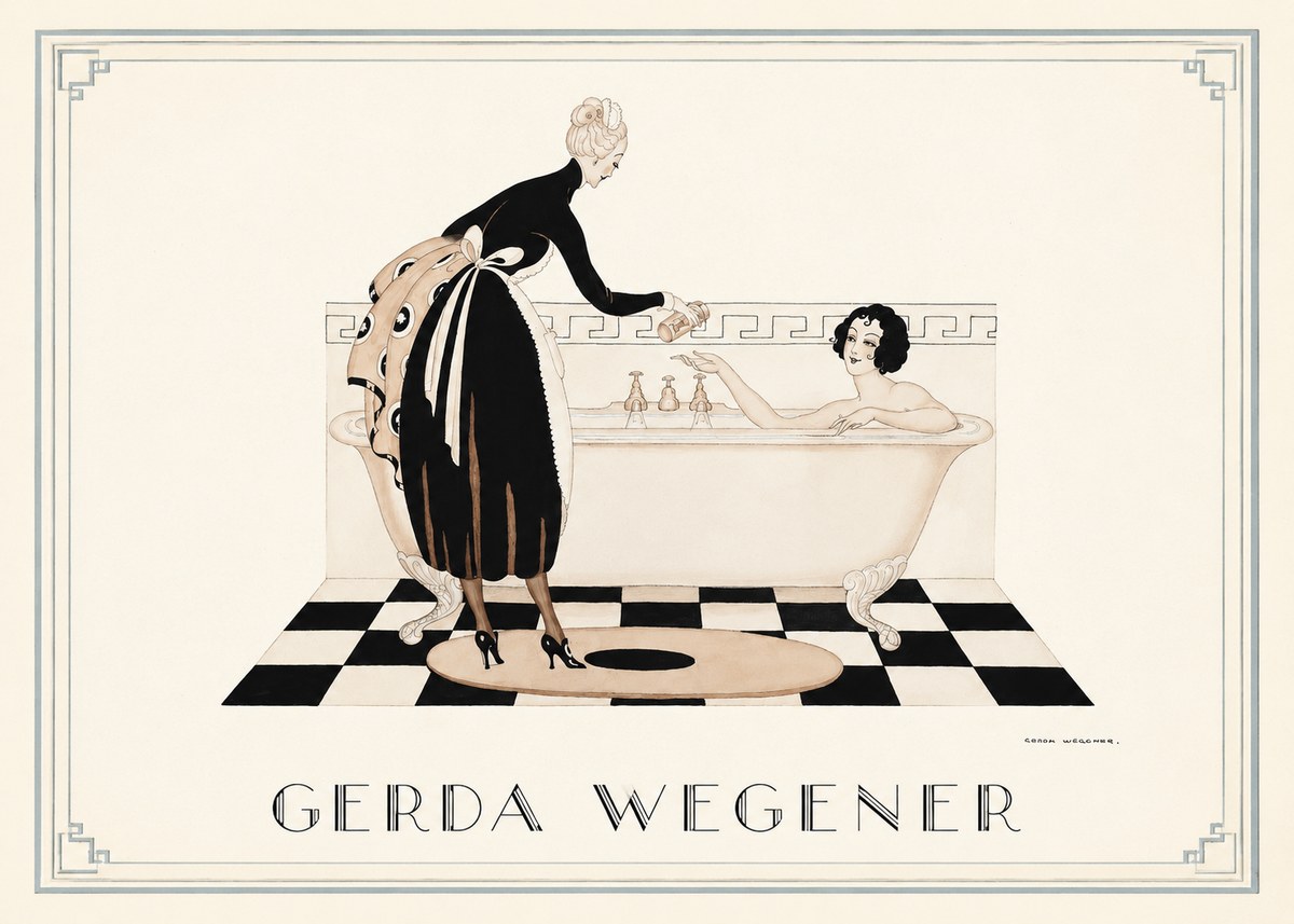 Gerda Wegener Woman in Bathtub No1 - Poster