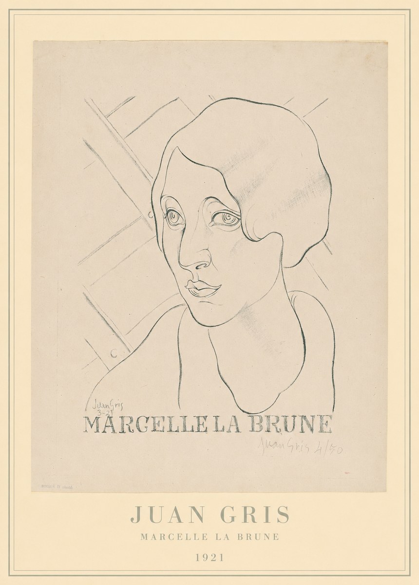 Juan Gris Marcelle La Brune I No4 - Poster