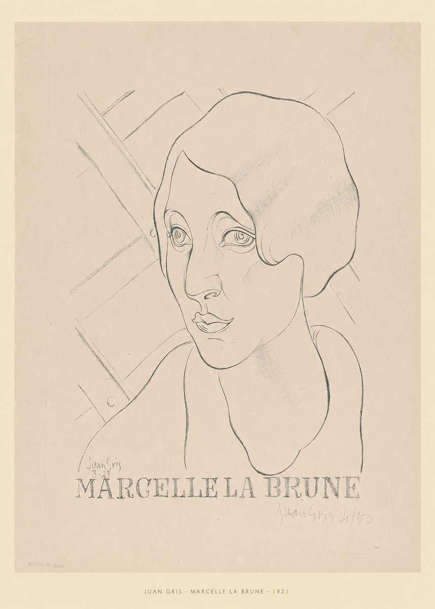 Juan Gris Marcelle La Brune I No6 - Poster