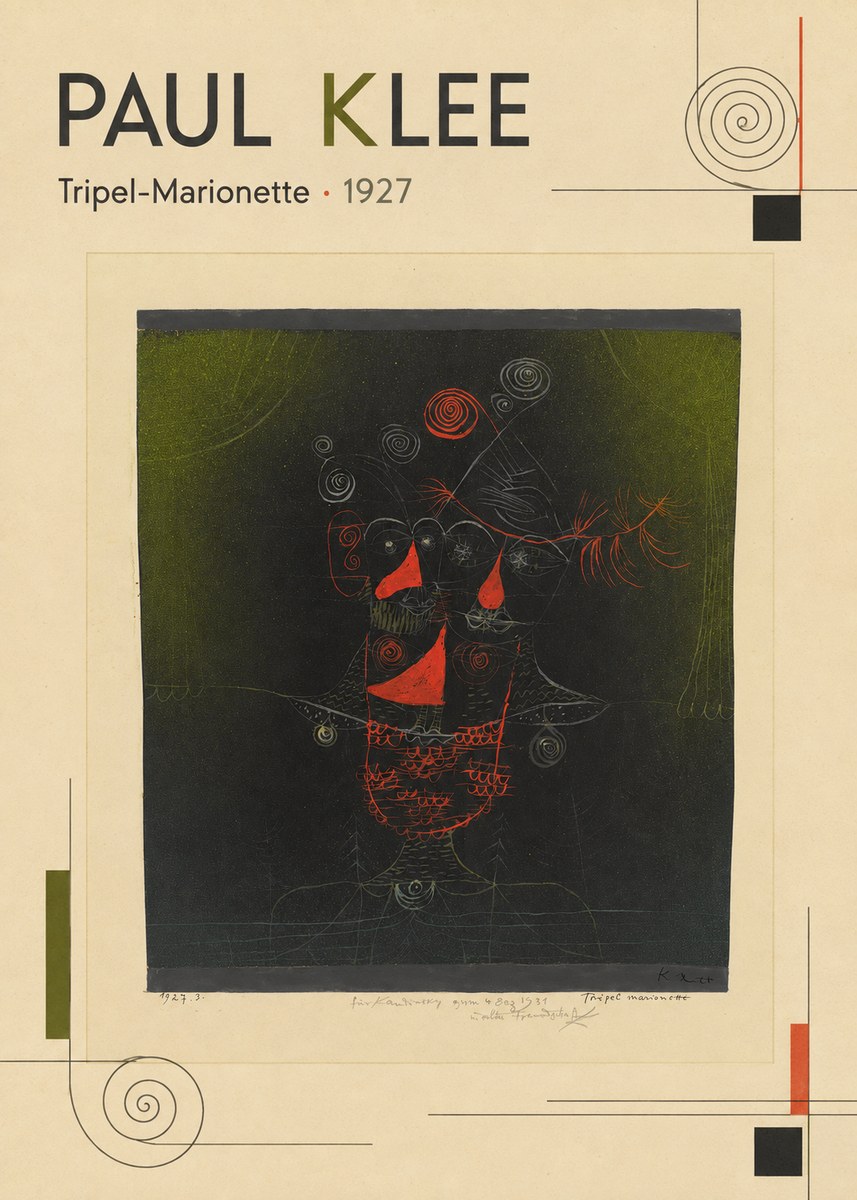 Paul Klee Tripel-marionette No1 - Poster