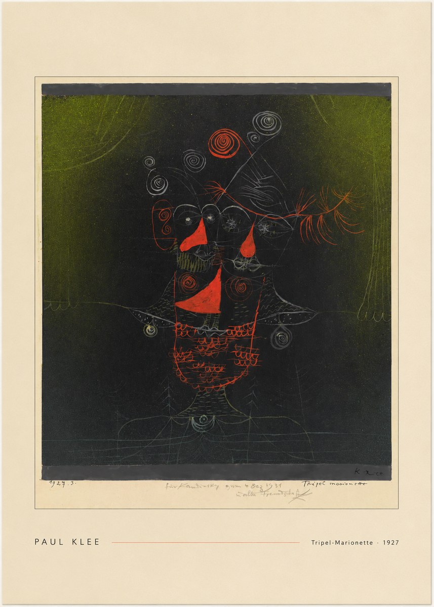 Paul Klee Tripel-marionette No3 - Poster
