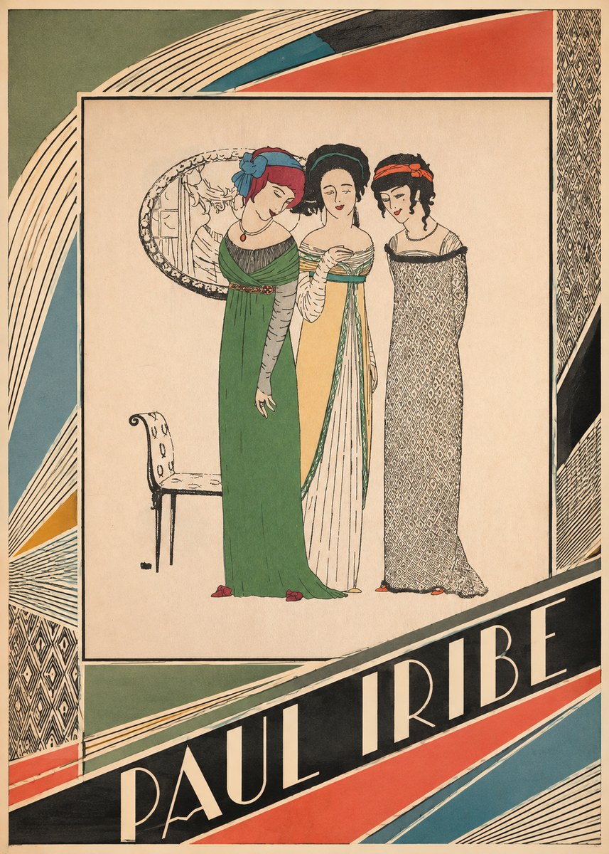 Paul Iribe Three Women in Fashion No5 - Poster