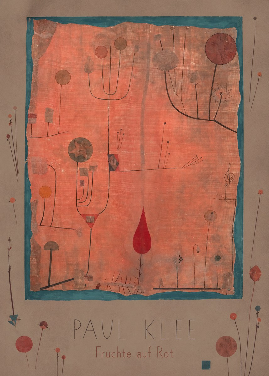 Paul Klee Früchte Auf Rot No3 - Poster
