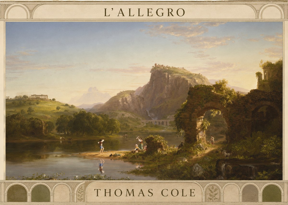 Thomas Cole L'allegro No4 - Poster