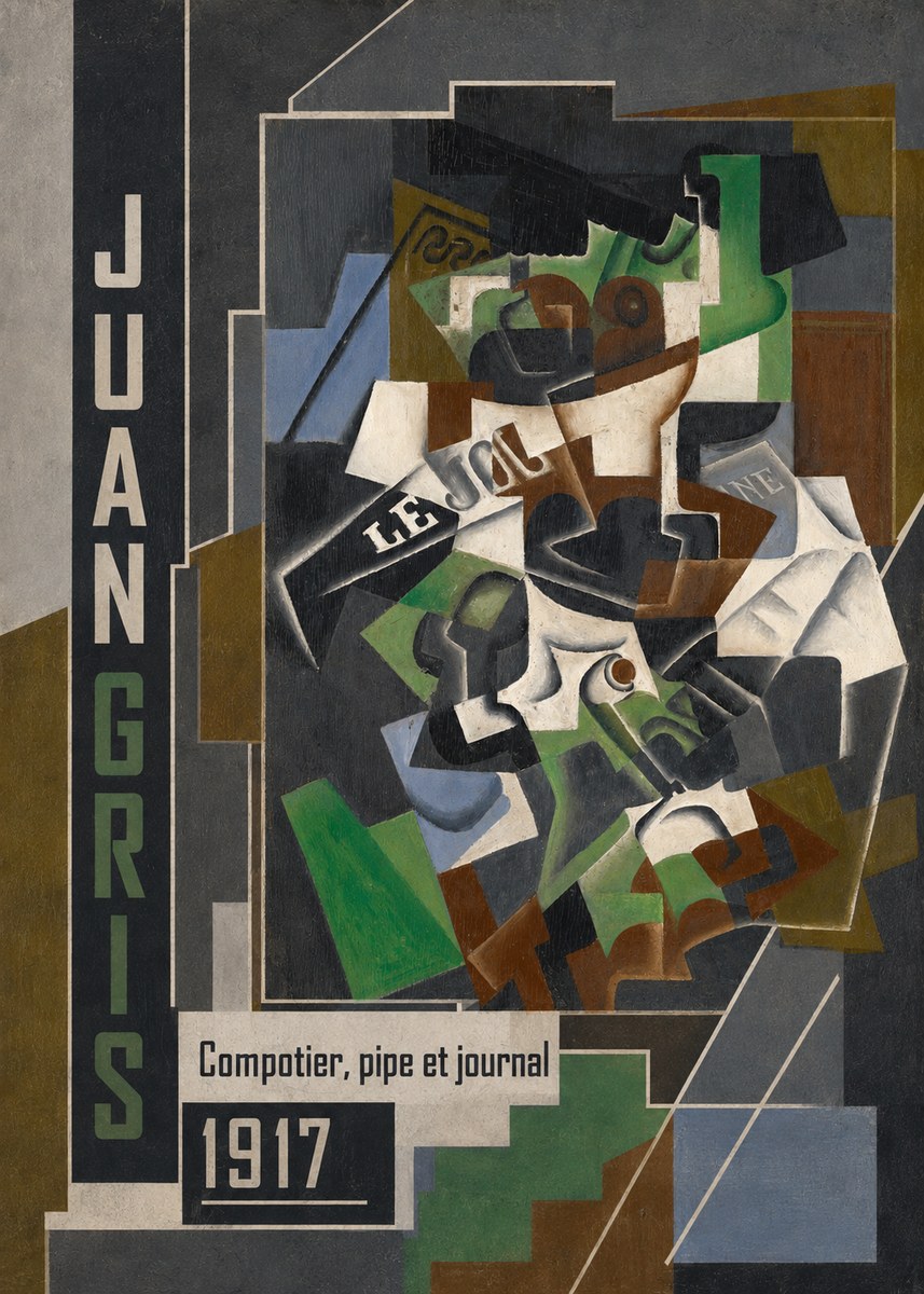 Juan Gris Compotier, Pipe Et Journal No2 - Poster
