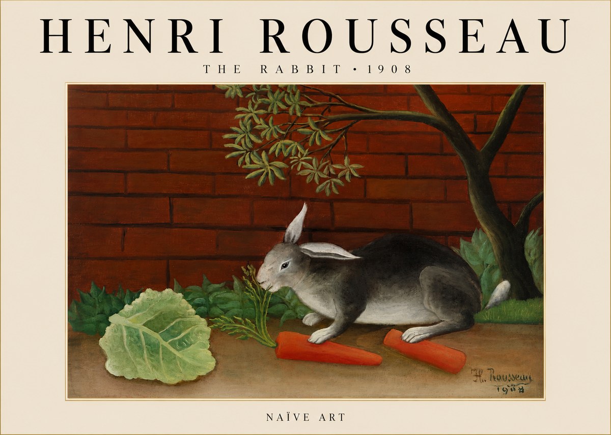 Rousseau The Rabbit No3 - Poster