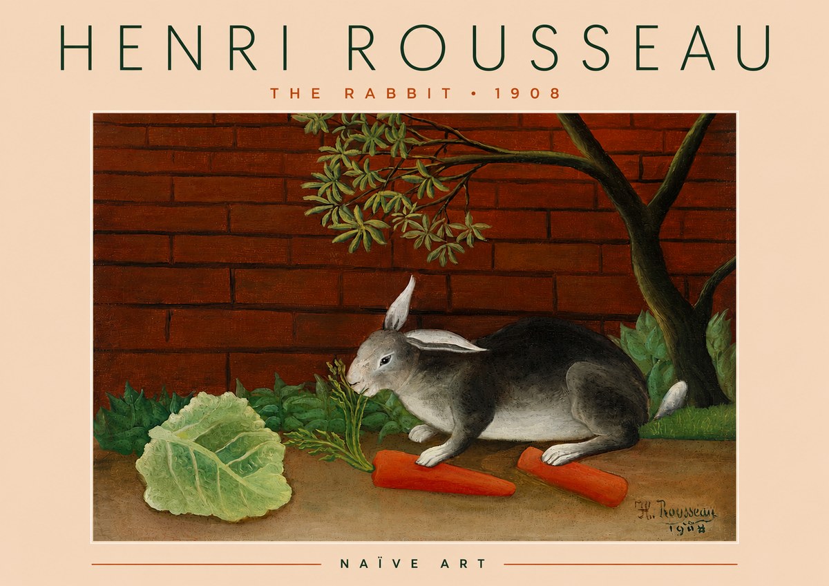 Rousseau The Rabbit No4 - Poster
