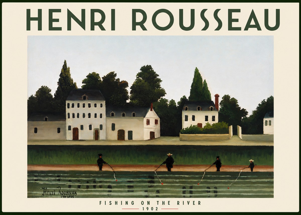 Rousseau Fishing on the River No2 - Poster