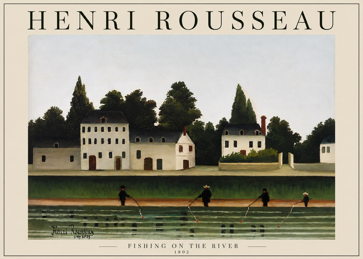 Rousseau Fishing on the River No3 - Poster