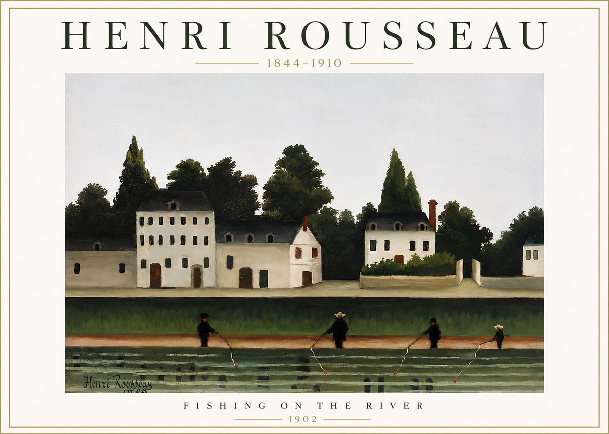 Rousseau Fishing on the River No6 - Poster