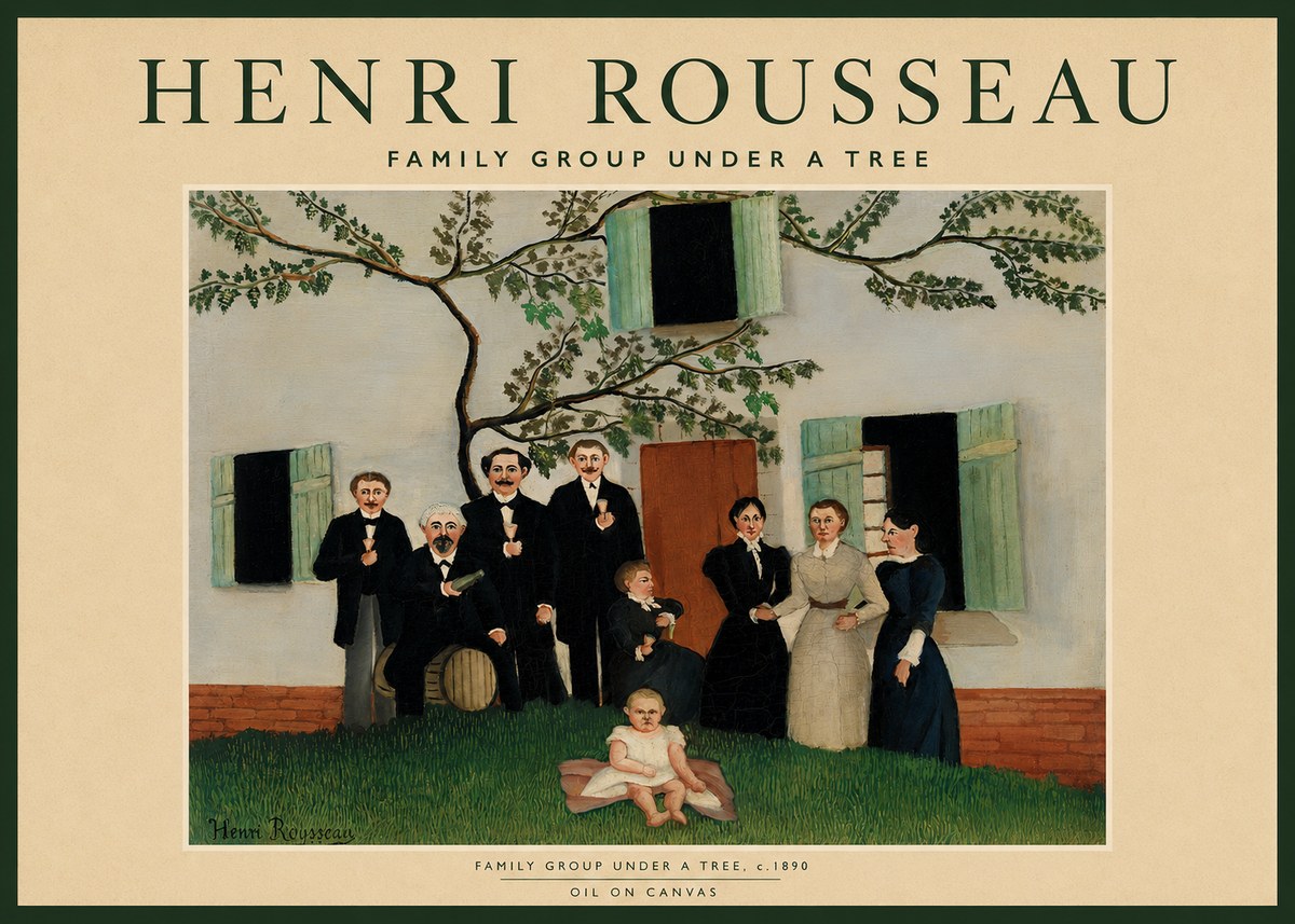 Rousseau Family Group Under a Tree No2 - Poster
