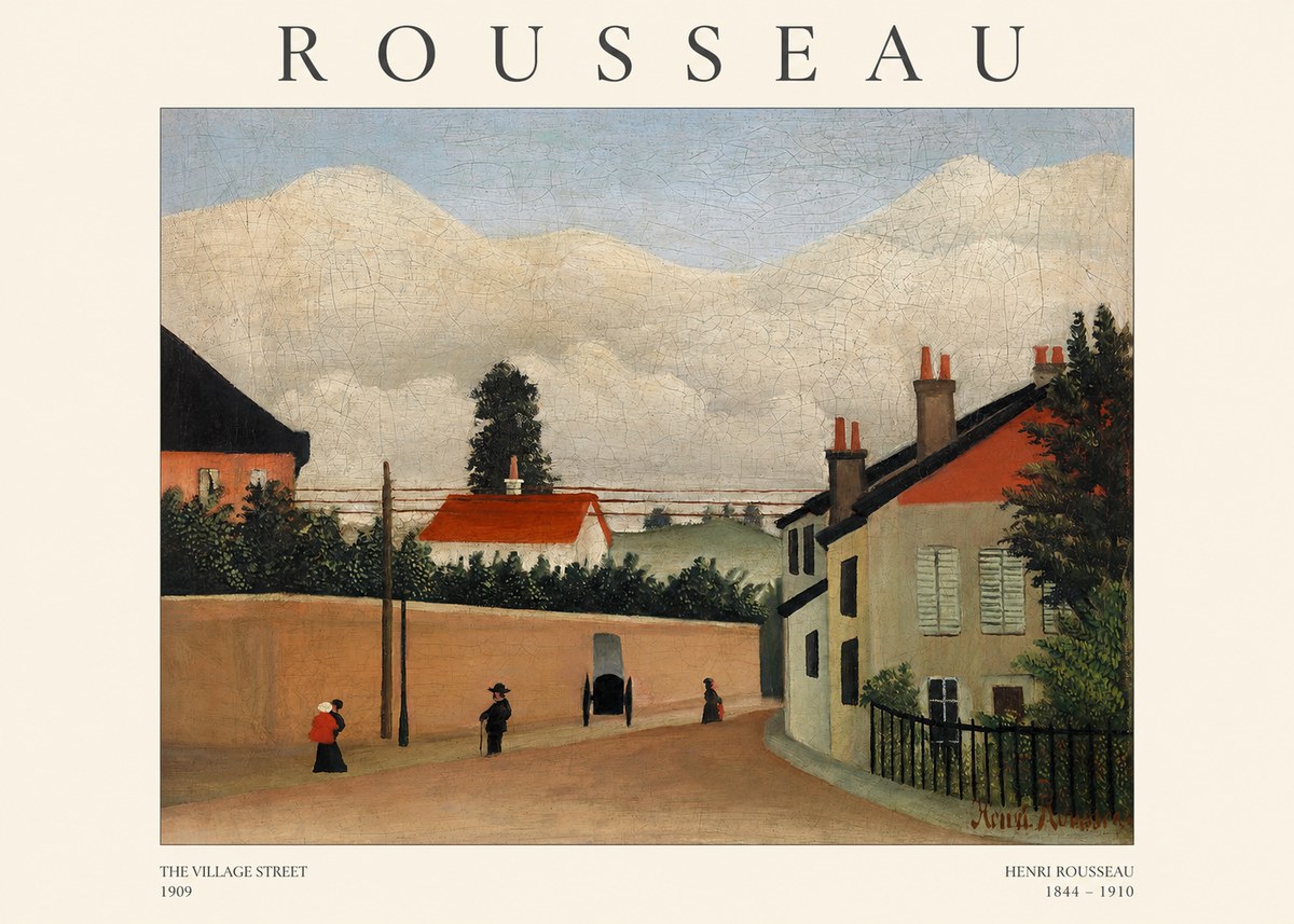 Rousseau The Village Street No1 - Poster