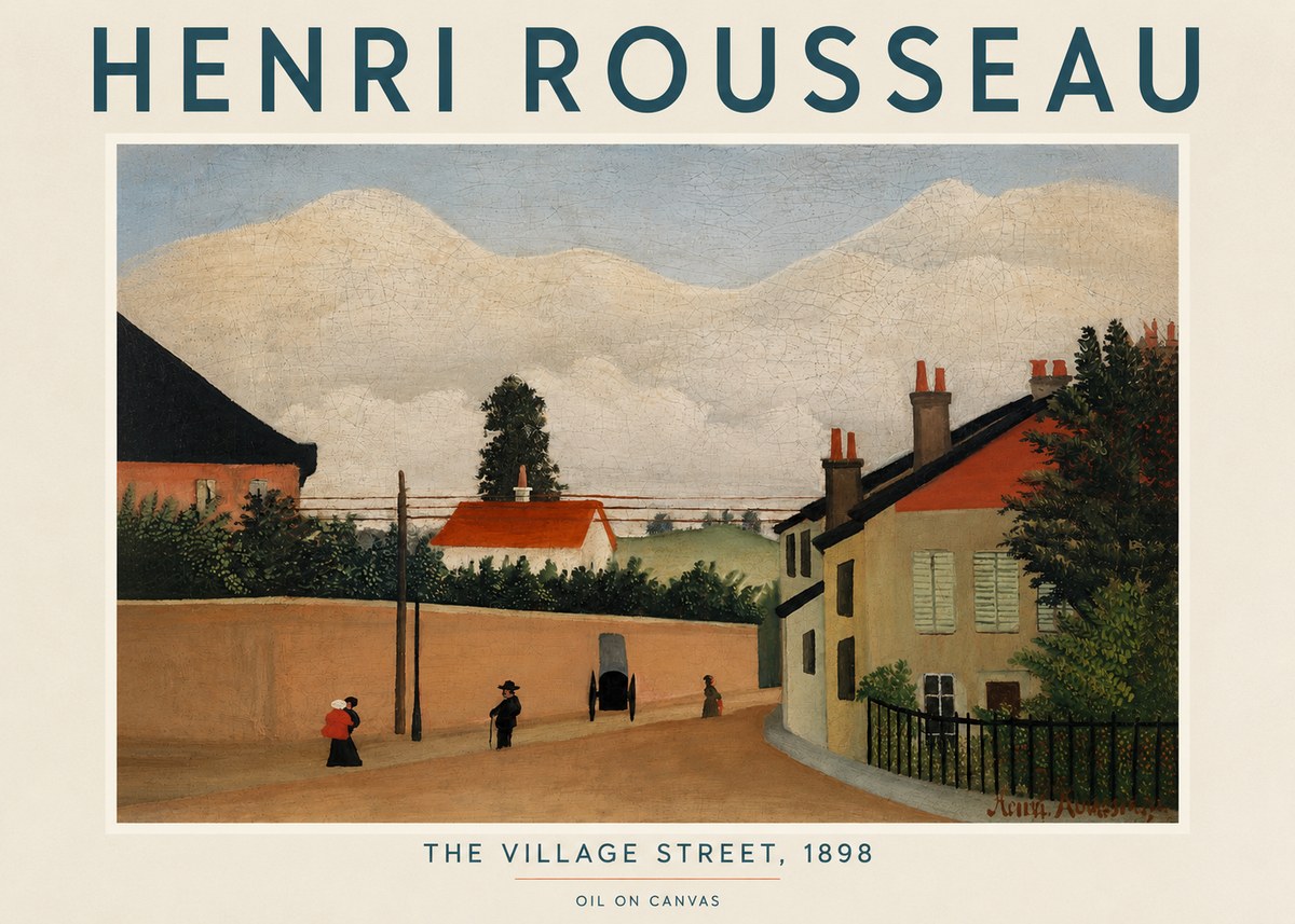 Rousseau The Village Street No3 - Poster