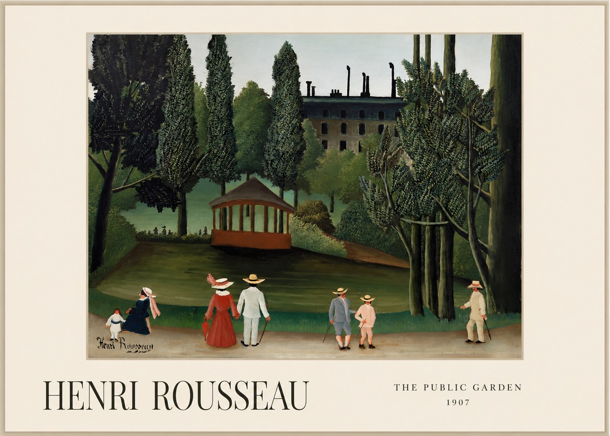 Rousseau The Public Garden No1 - Poster
