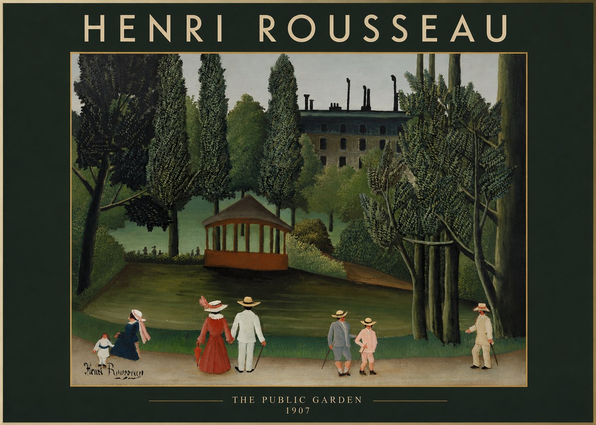 Rousseau The Public Garden No2 - Poster