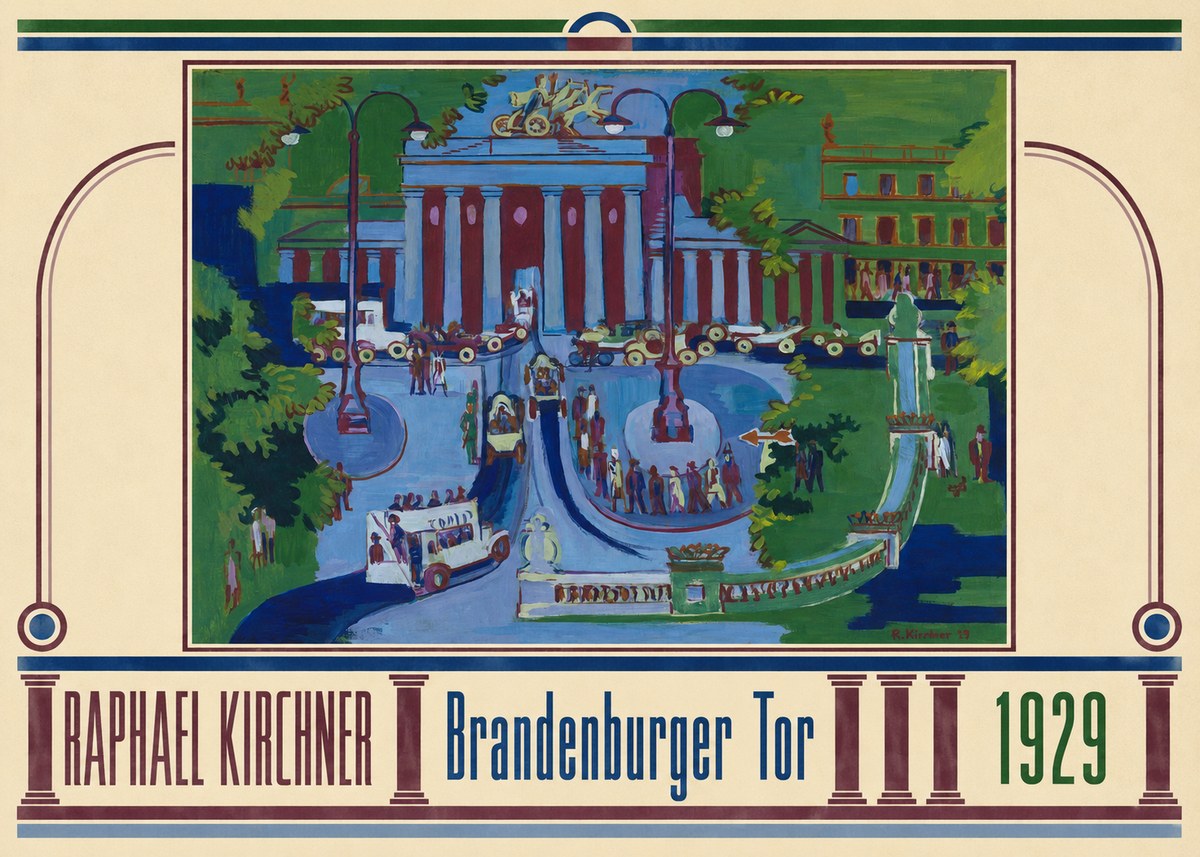 Raphael Kirchner Brandenburger Tor 1929 No3 - Poster
