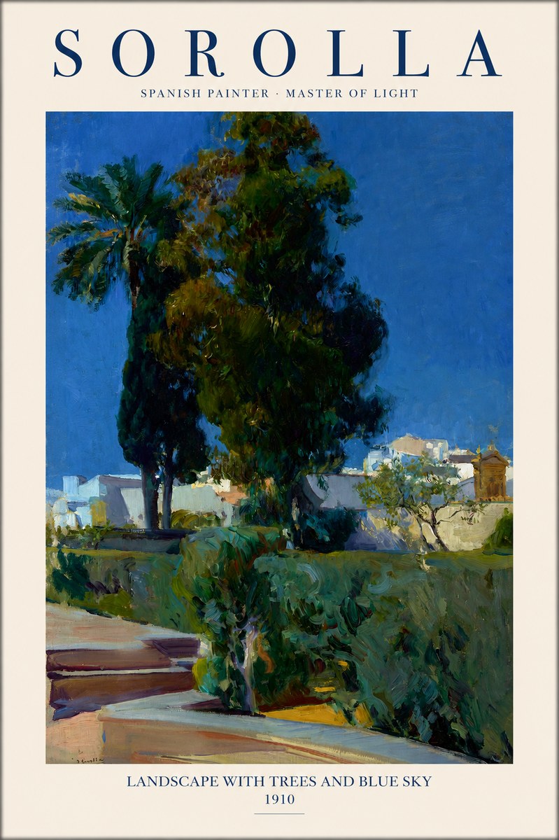 Sorolla Landscape with Trees and Blue Sky No1 - Poster