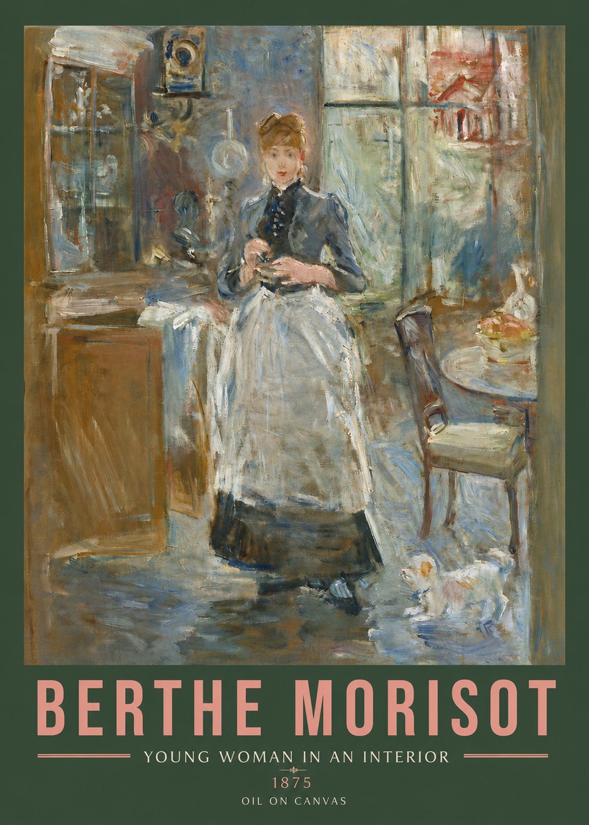 Berthe Morisot Young Woman in an Interior No4 - Poster