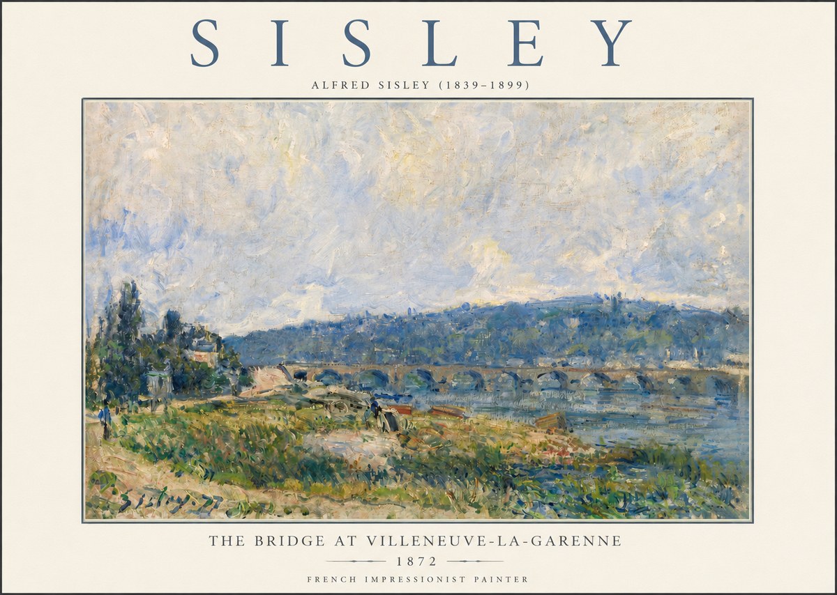 Sisley The Bridge at Villeneuve-la-garenne III No3 - Poster