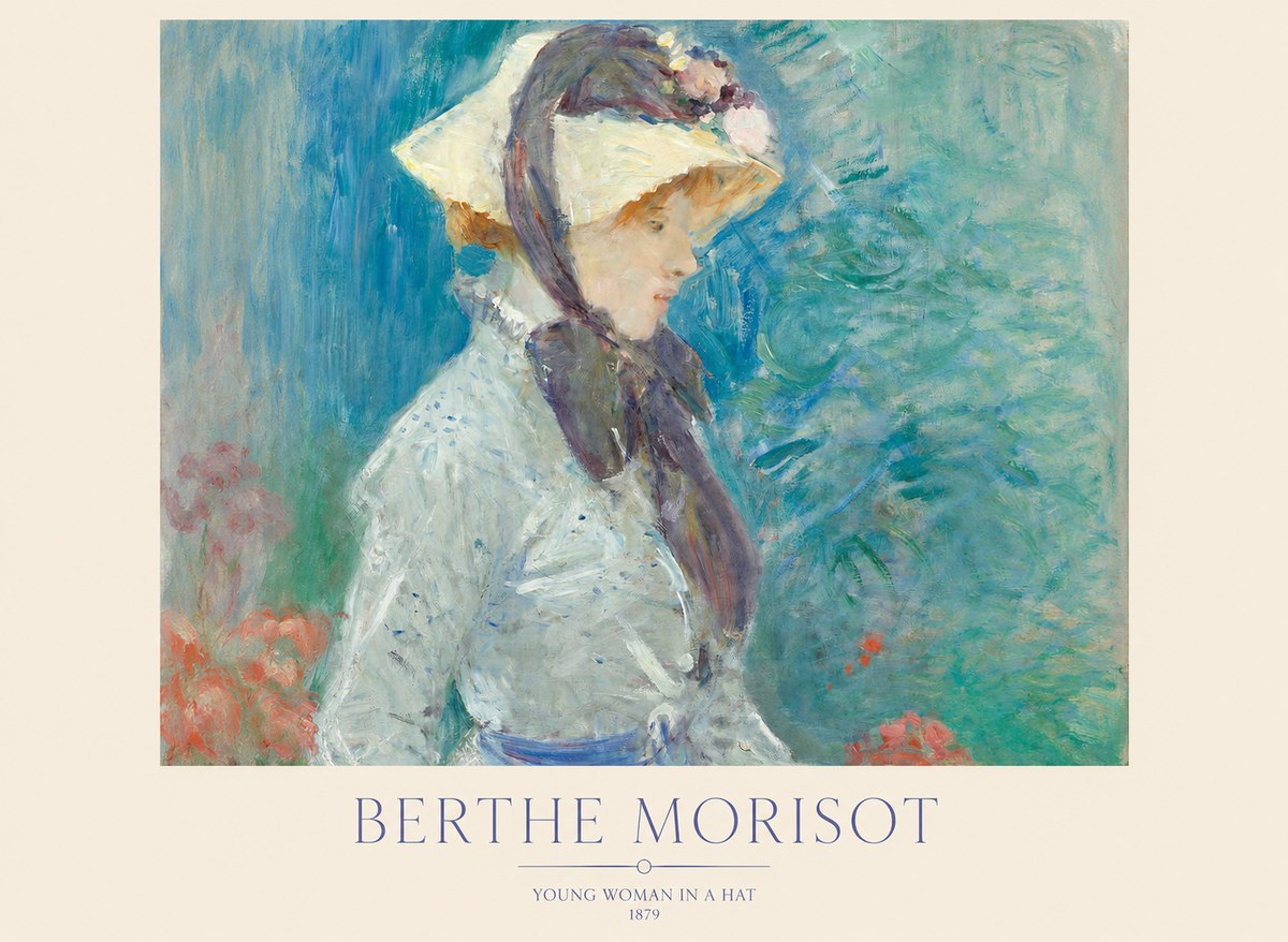 Berthe Morisot Young Woman in a Hat No1 - Poster