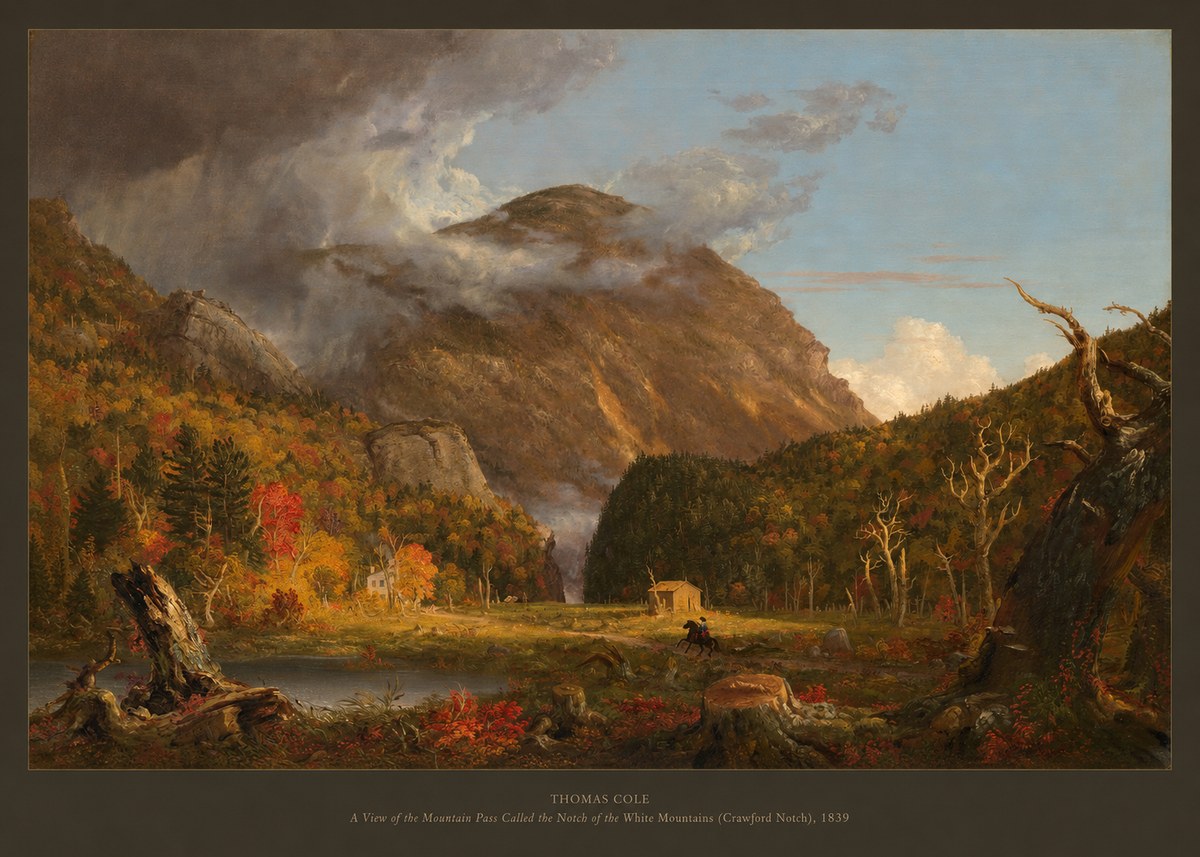 Thomas Cole A View of the Mountain Pass Called the Notch of the White Mountains (Crawford Notch) I No5 - Poster