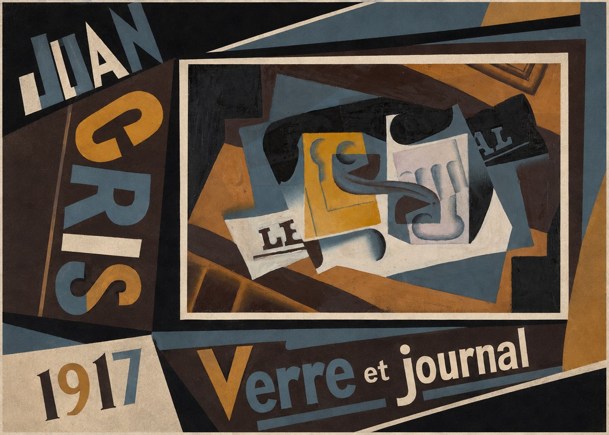 Juan Gris Verre Et Journal No5 - Poster
