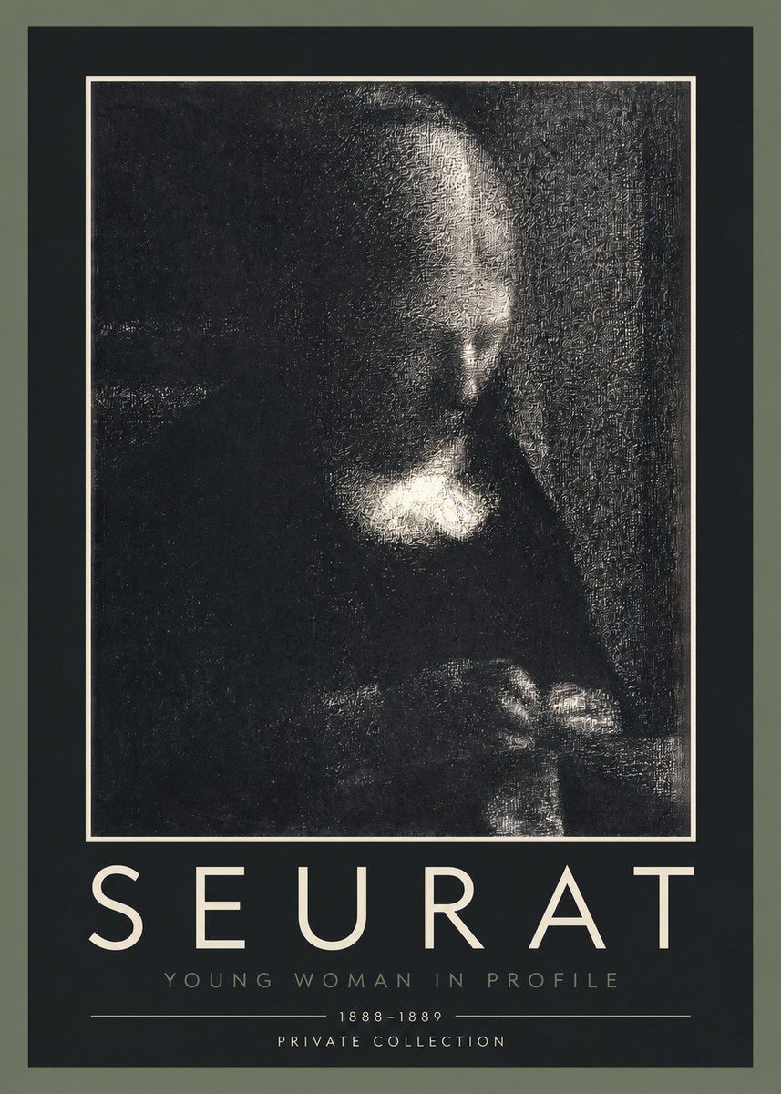 Seurat Young Woman in Profile No2 - Poster