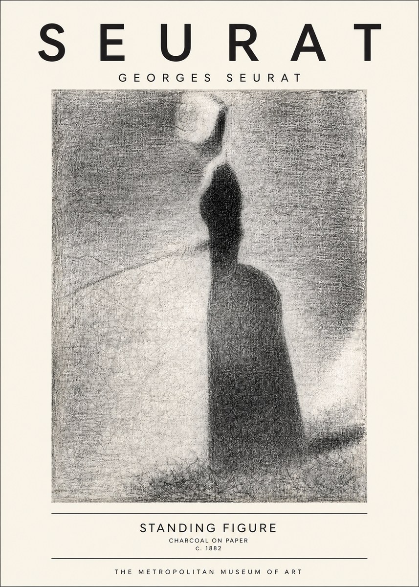Seurat Standing Figure No3 - Poster