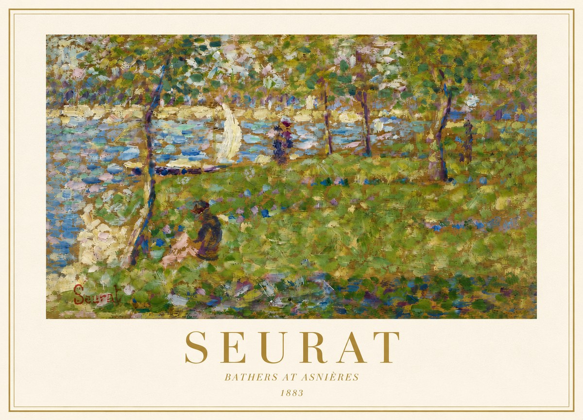 Seurat Bathers at Asnières I No5 - Poster