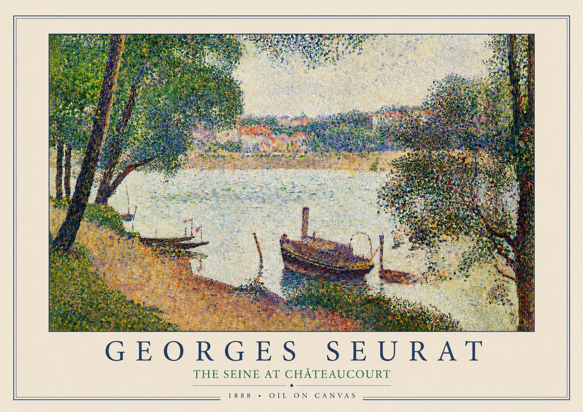 Seurat The Seine at Chateaucourt No3 - Poster