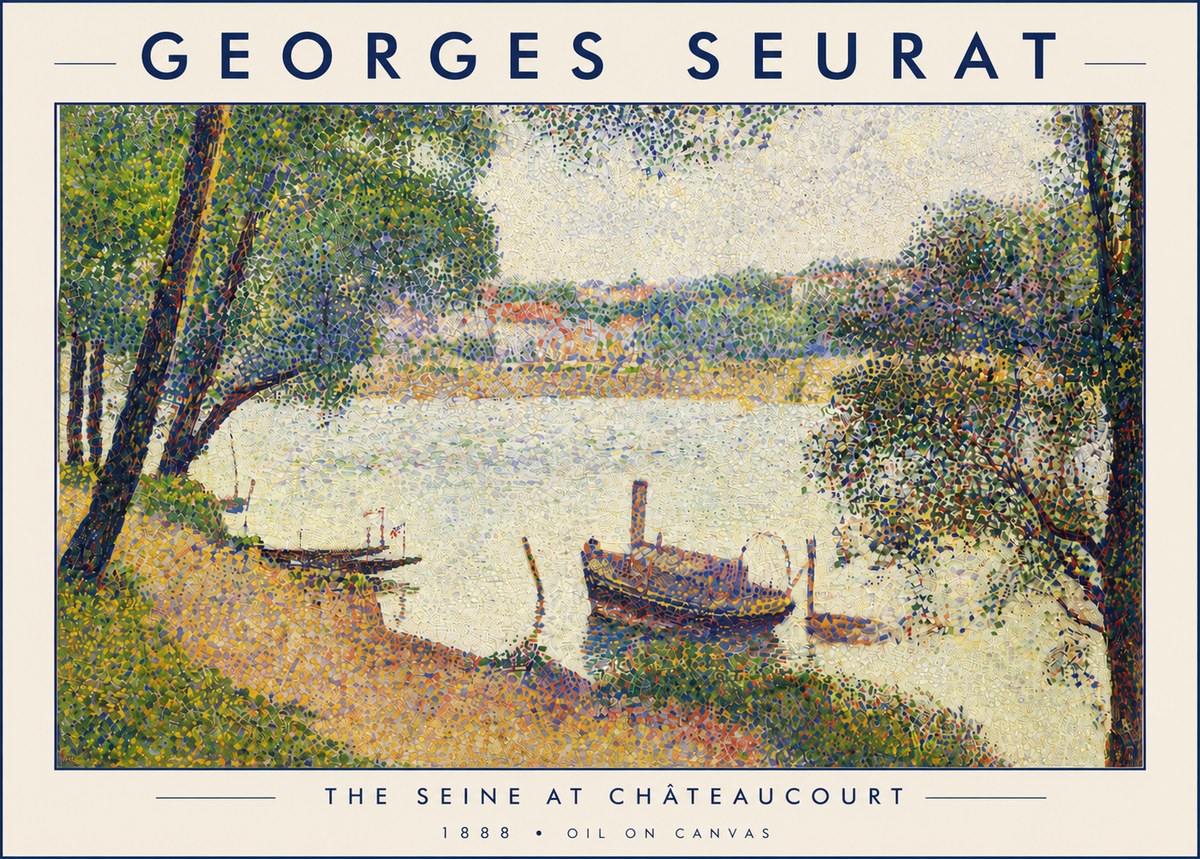 Seurat The Seine at Chateaucourt No5 - Poster