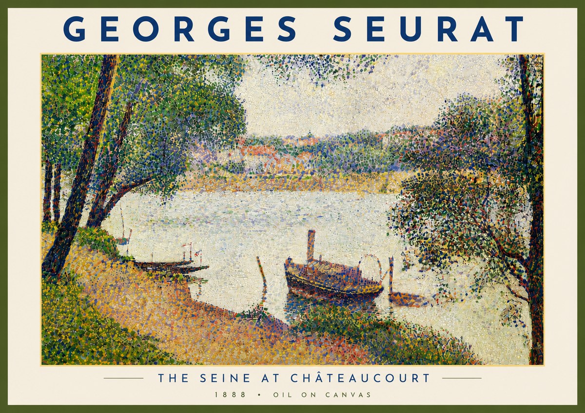 Seurat The Seine at Chateaucourt No6 - Poster