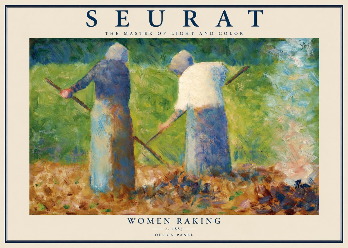 Seurat Women Raking No2 - Poster