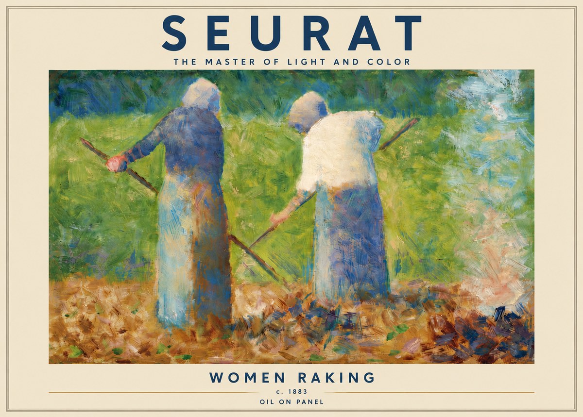 Seurat Women Raking No5 - Poster