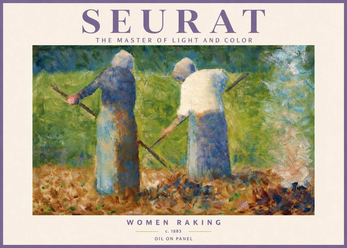 Seurat Women Raking No6 - Poster