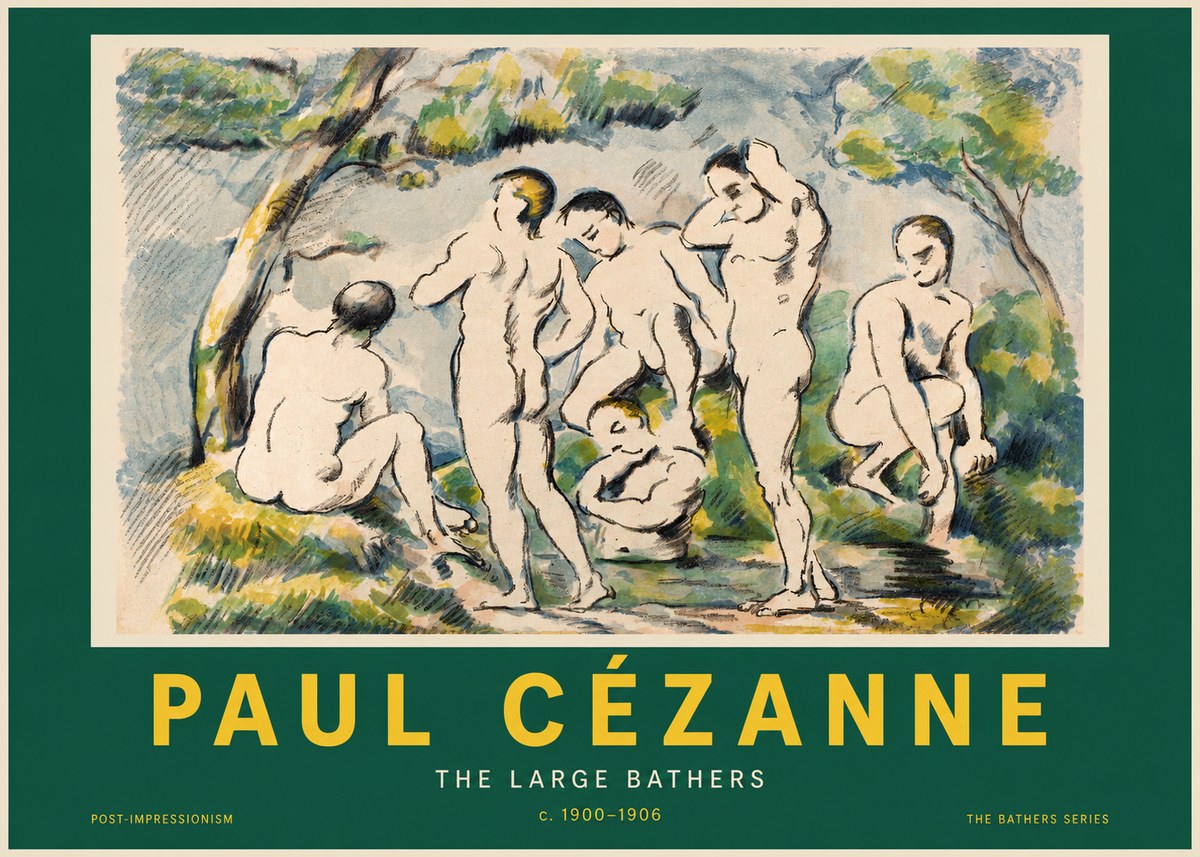 Paul Cézanne The Large Bathers I No2 - Poster