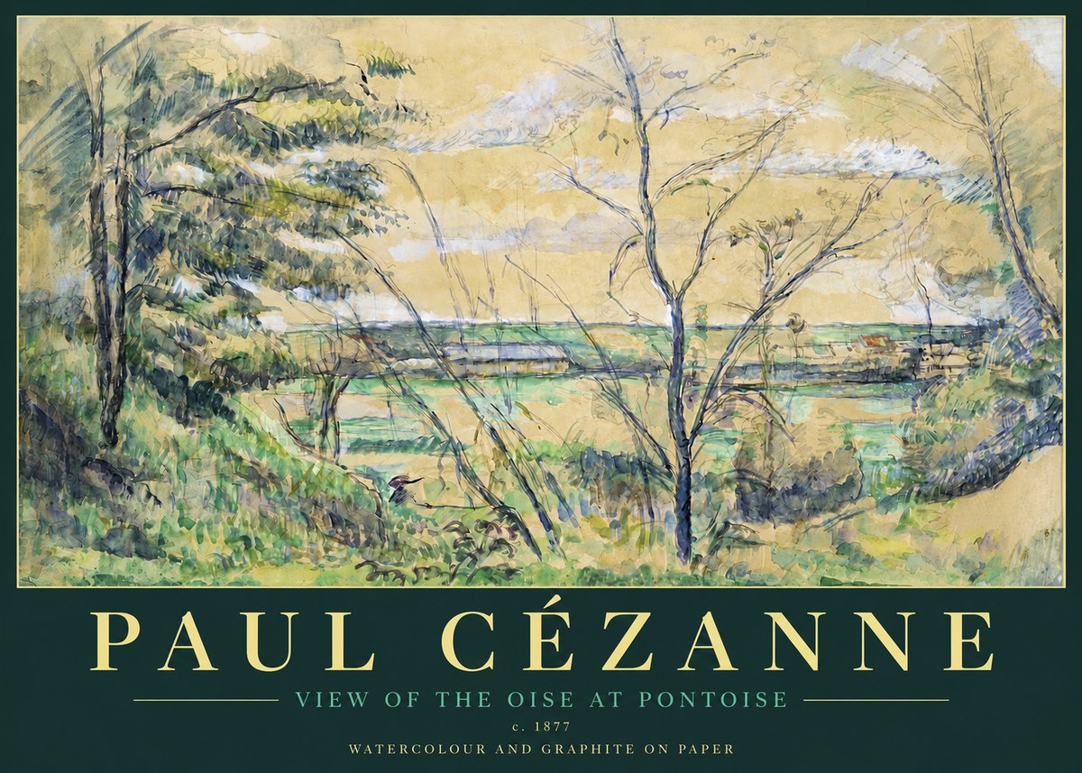 Paul Cézanne View of the Oise at Pontoise I No2 - Poster