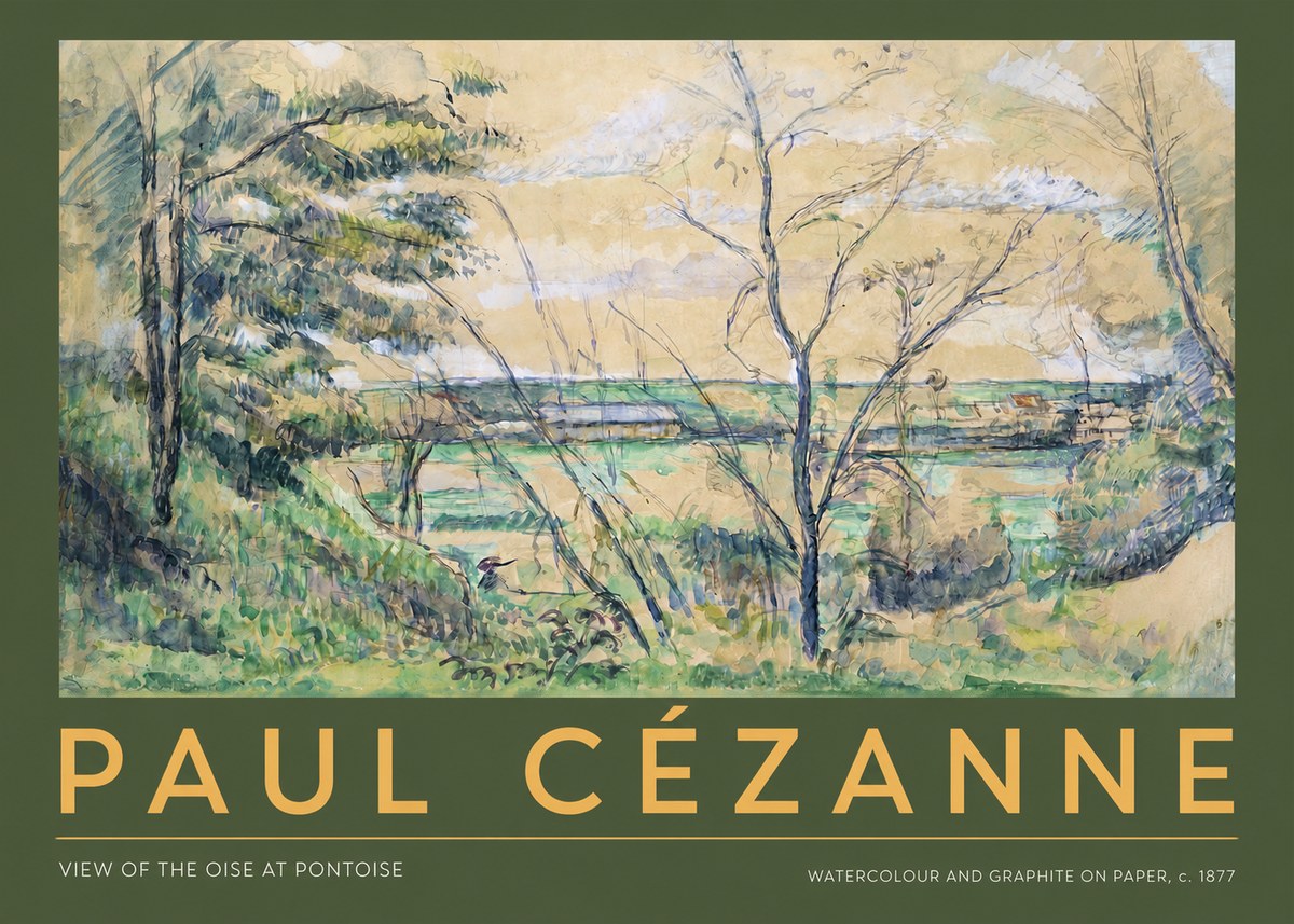 Paul Cézanne View of the Oise at Pontoise I No3 - Poster