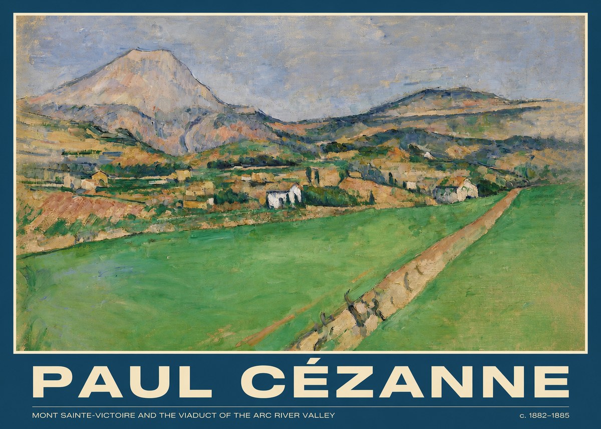 Paul Cézanne Mont Sainte-victoire and the Viaduct of the Arc River Valley No2 - Poster