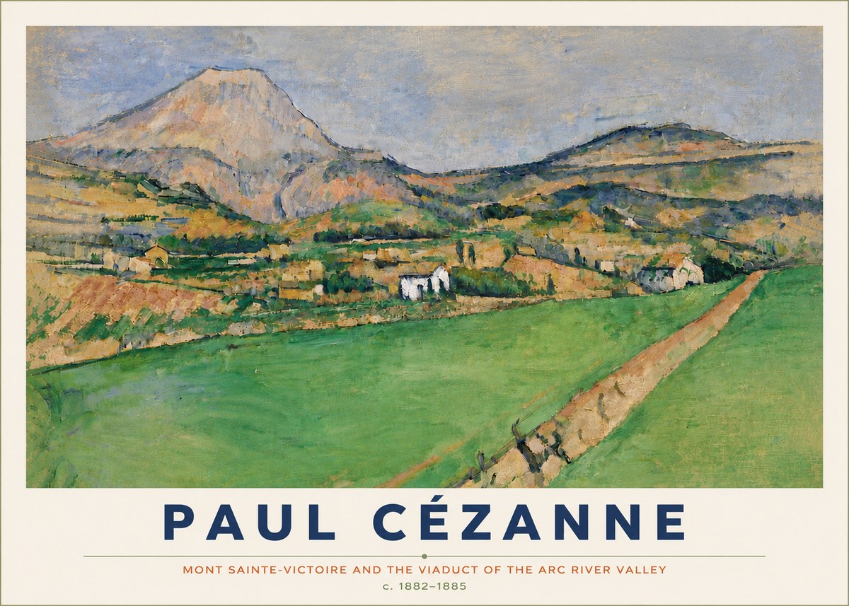 Paul Cézanne Mont Sainte-victoire and the Viaduct of the Arc River Valley No6 - Poster