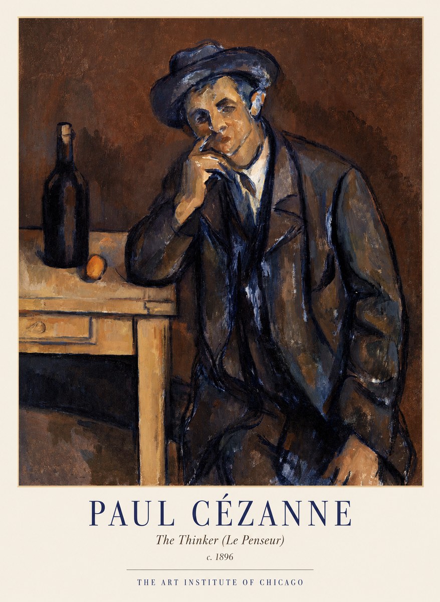 Paul Cézanne The Thinker (Le Penseur) No1 - Poster