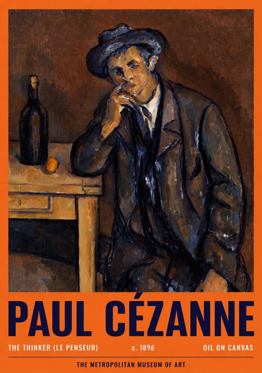 Paul Cézanne The Thinker (Le Penseur) No2 - Poster