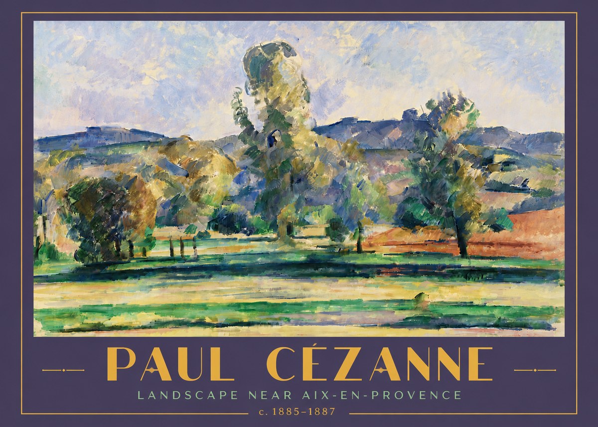 Paul Cézanne Landscape Near Aix-en-provence II No5 - Poster