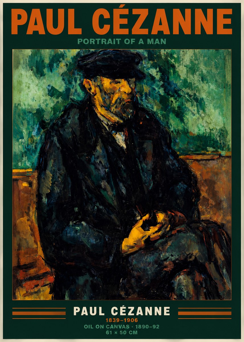 Paul Cézanne Portrait of a Man I No2 - Poster