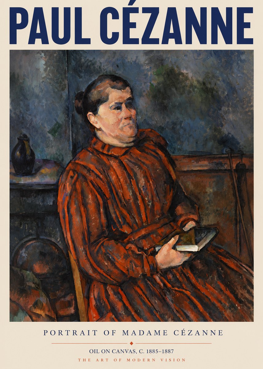 Paul Cézanne Portrait of Madame Cézanne I No2 - Poster