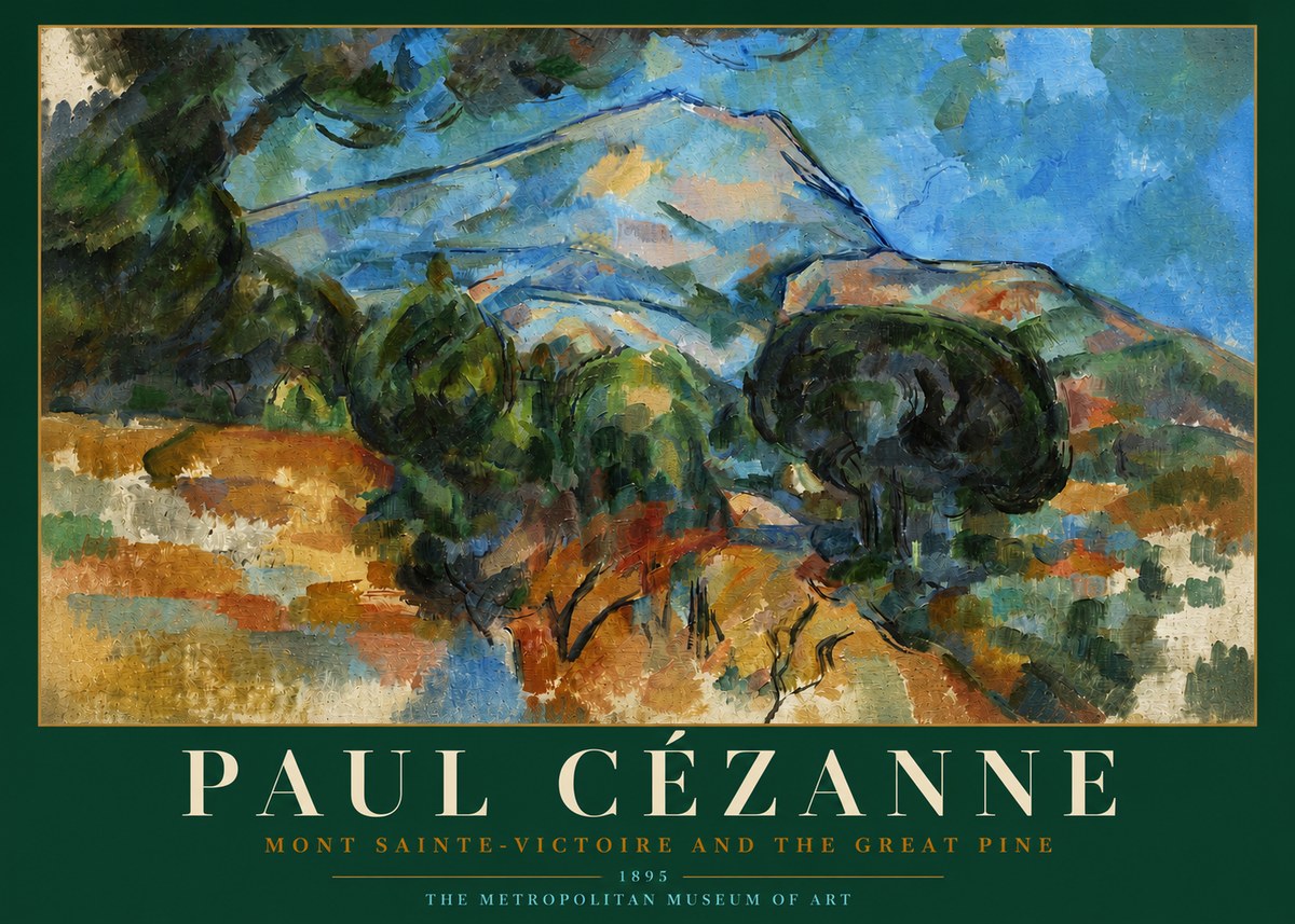 Paul Cézanne Mont Sainte-victoire and the Great Pine No3 - Poster