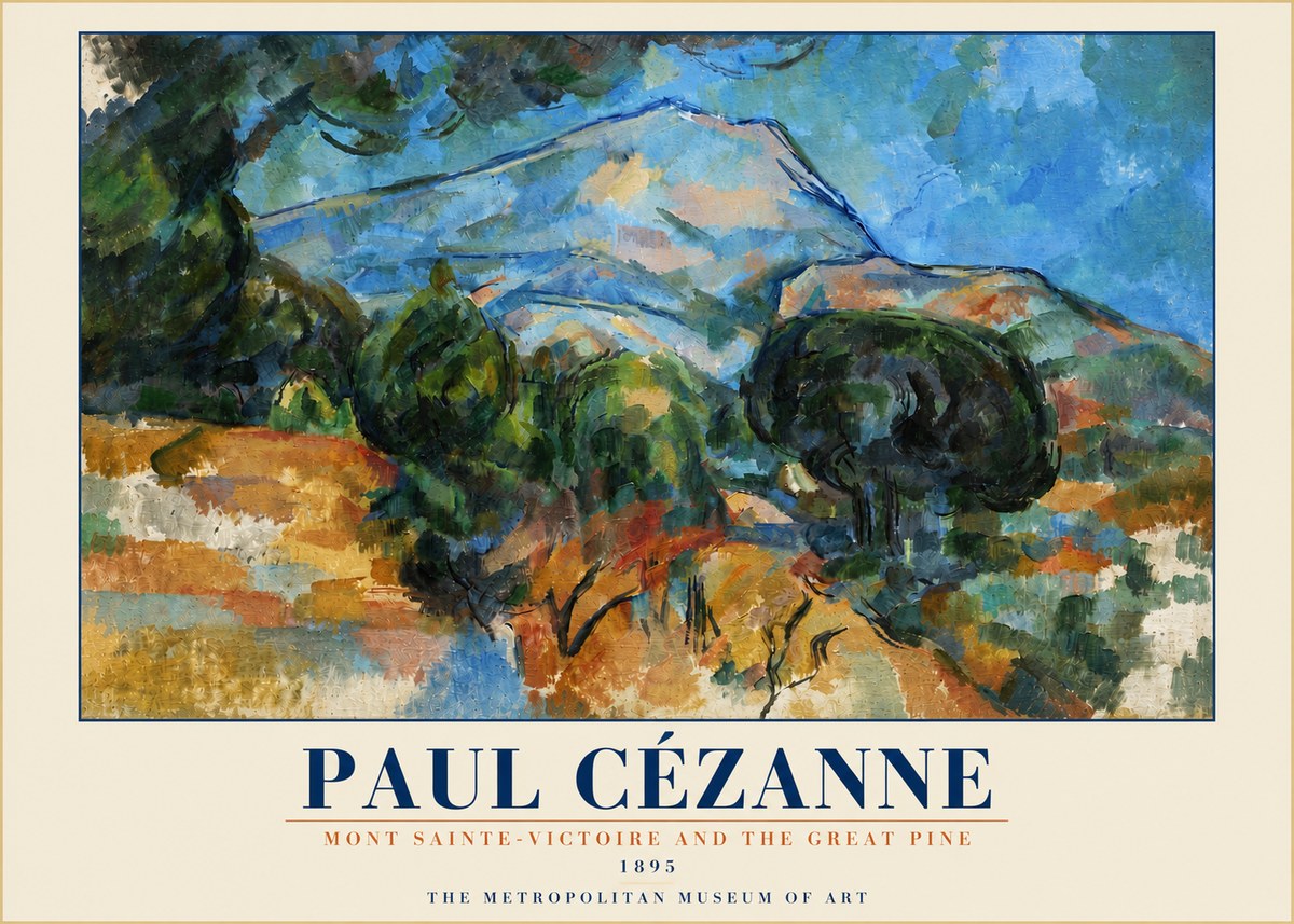Paul Cézanne Mont Sainte-victoire and the Great Pine No4 - Poster